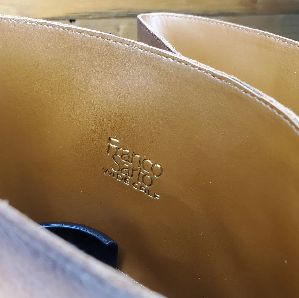 ❤ NWBOX FRANCO SARTO L-HALEEN WC, COGNAC LE Over the knee leather Size 7M